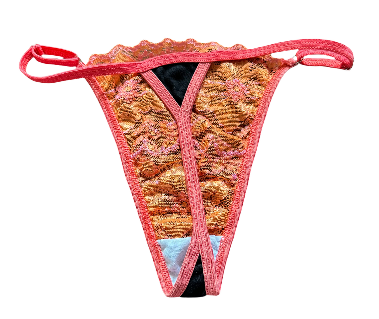 Orange Lace V-String