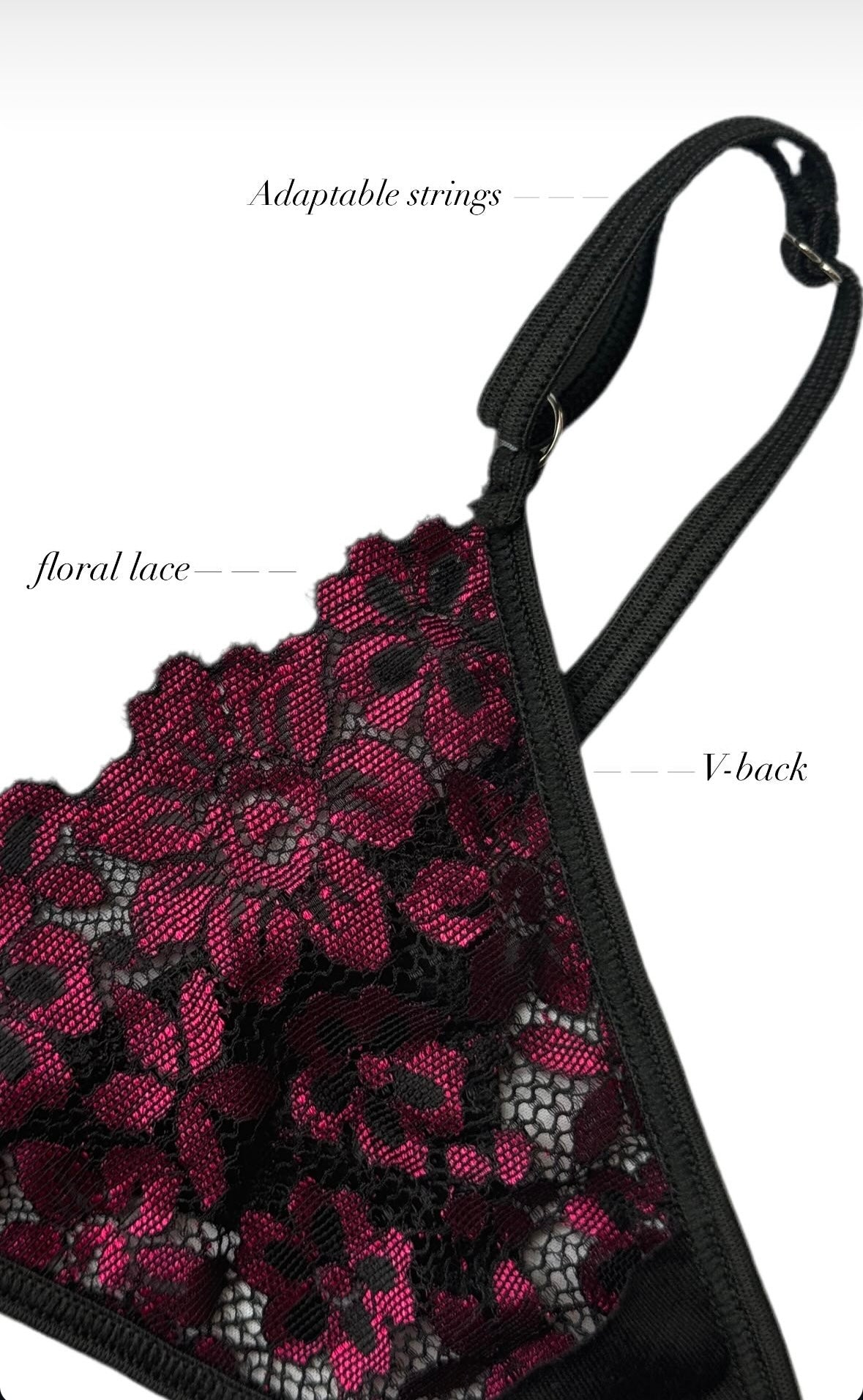 Vera Flower Lace V-String