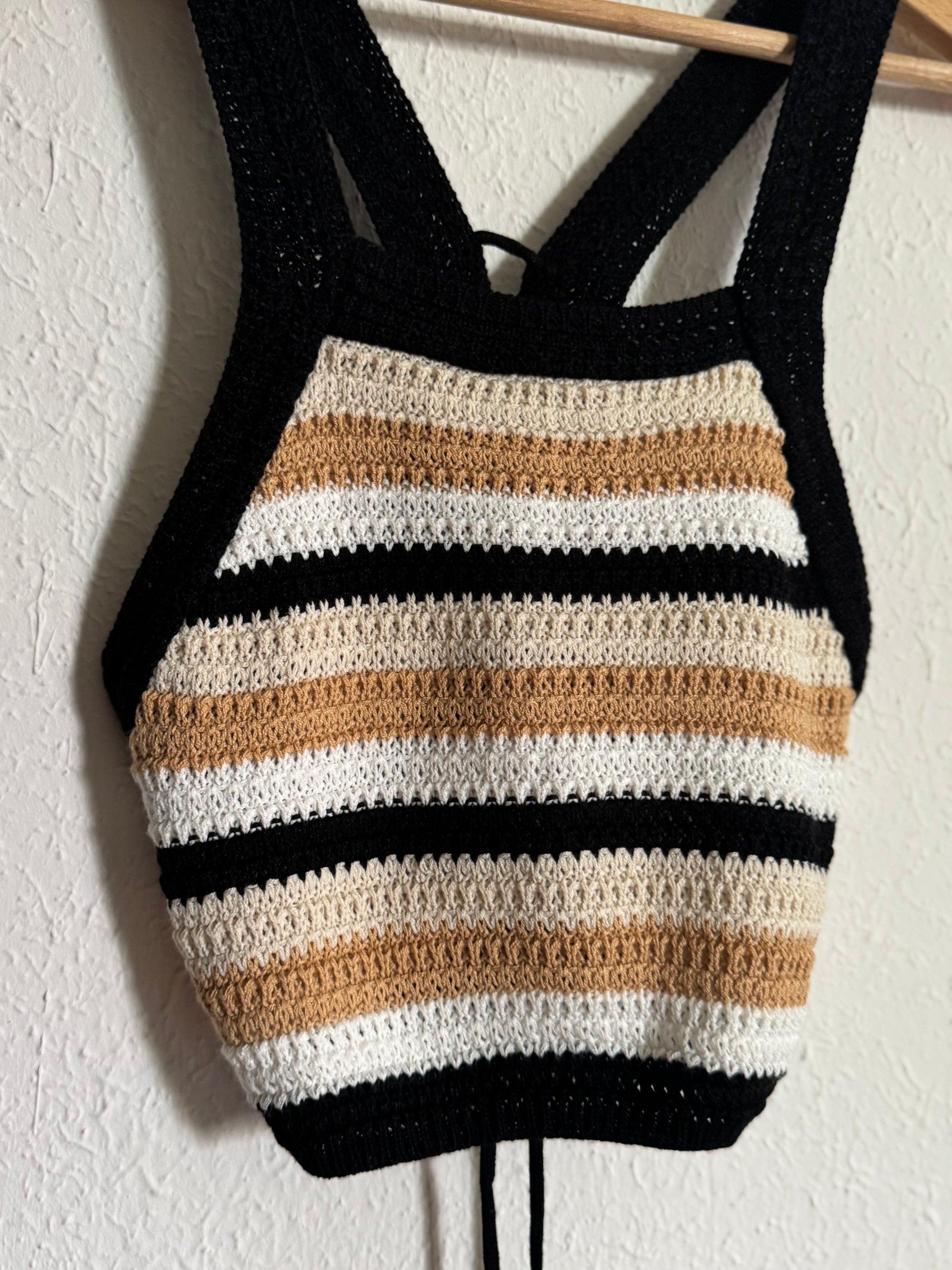 Tie-Back Crochet Crop Top