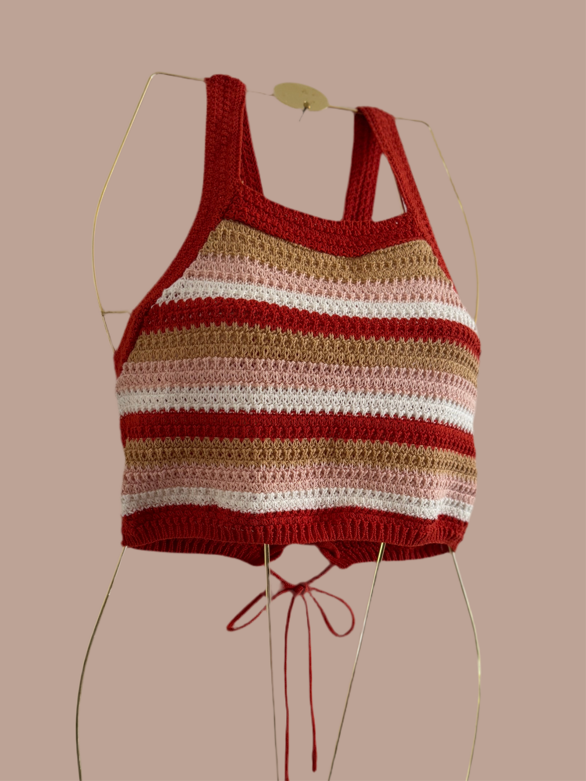 Tie-Back Crochet Crop Top