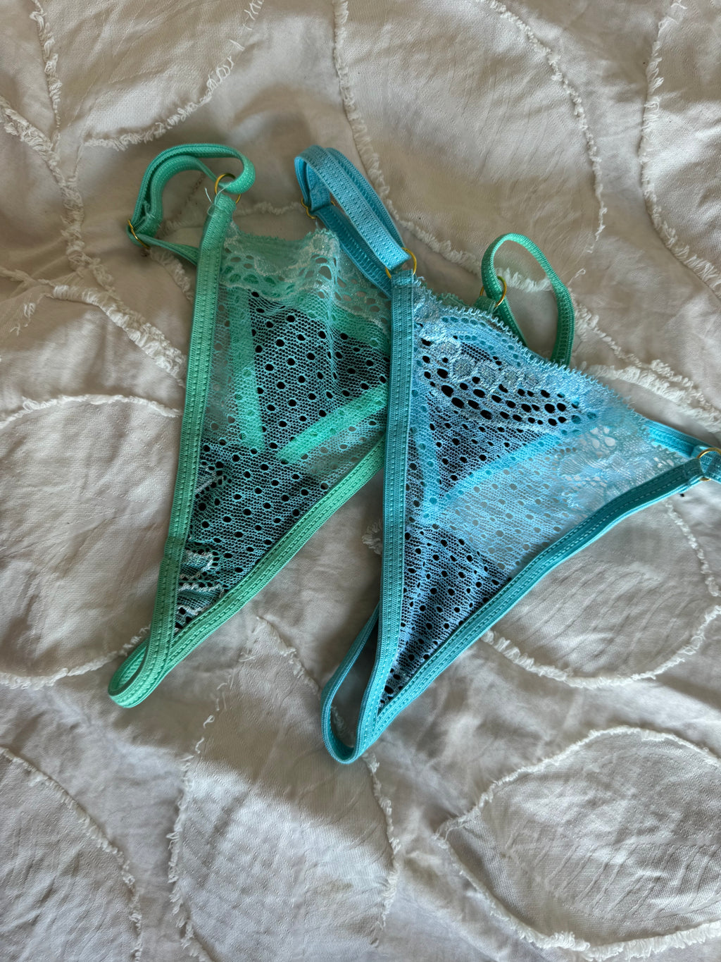 Glitter Lace Low-waist Adjustable Thong