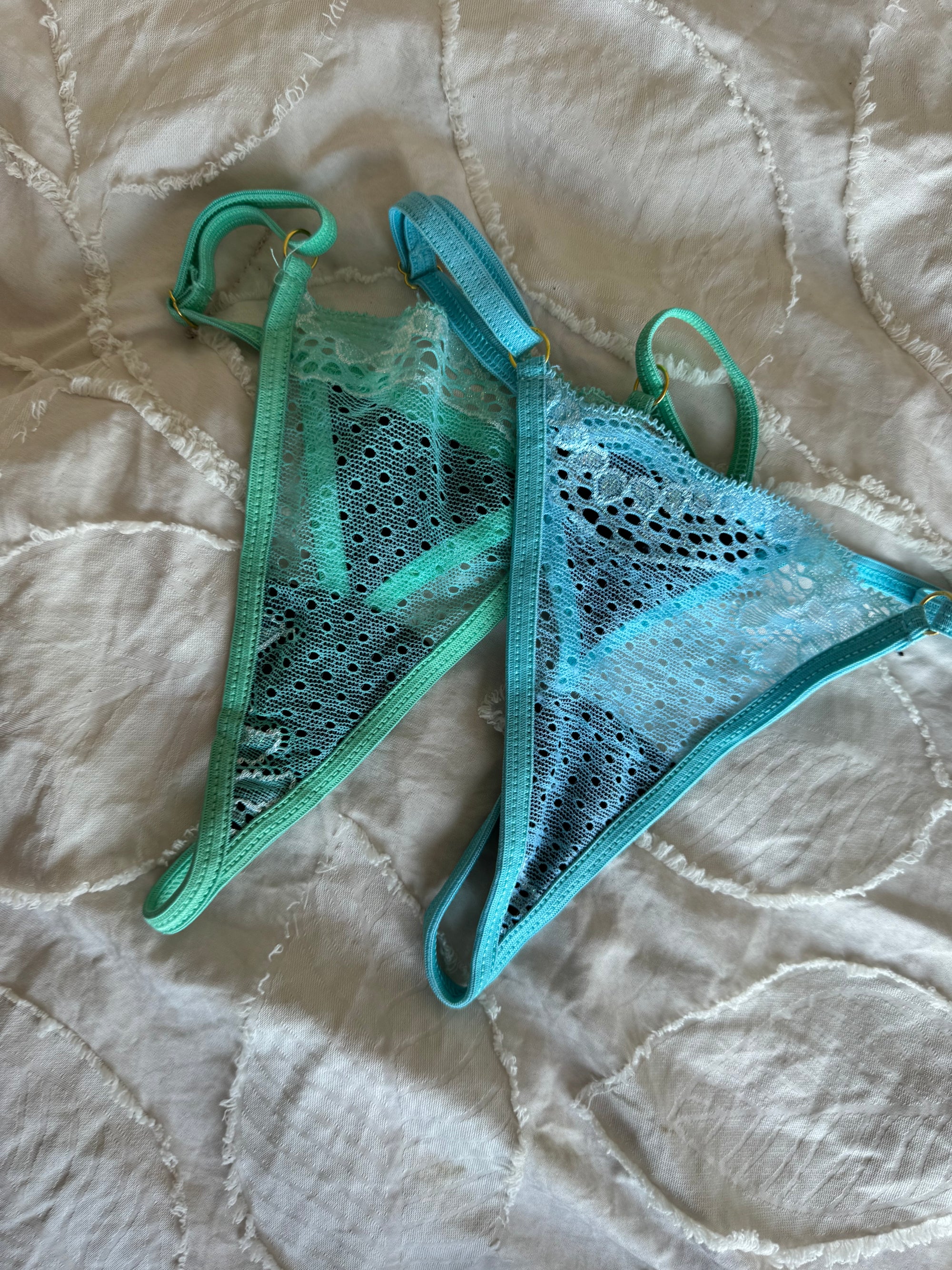 Glitter Lace Low-waist Adjustable Thong