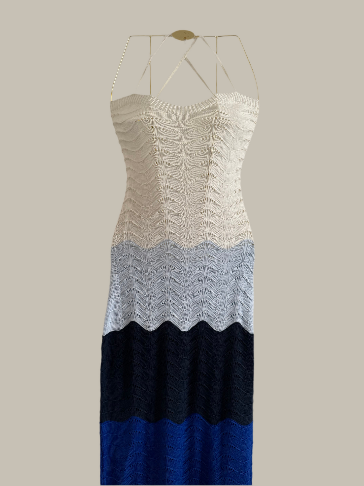 Arcoriris Azul Crochet Dress