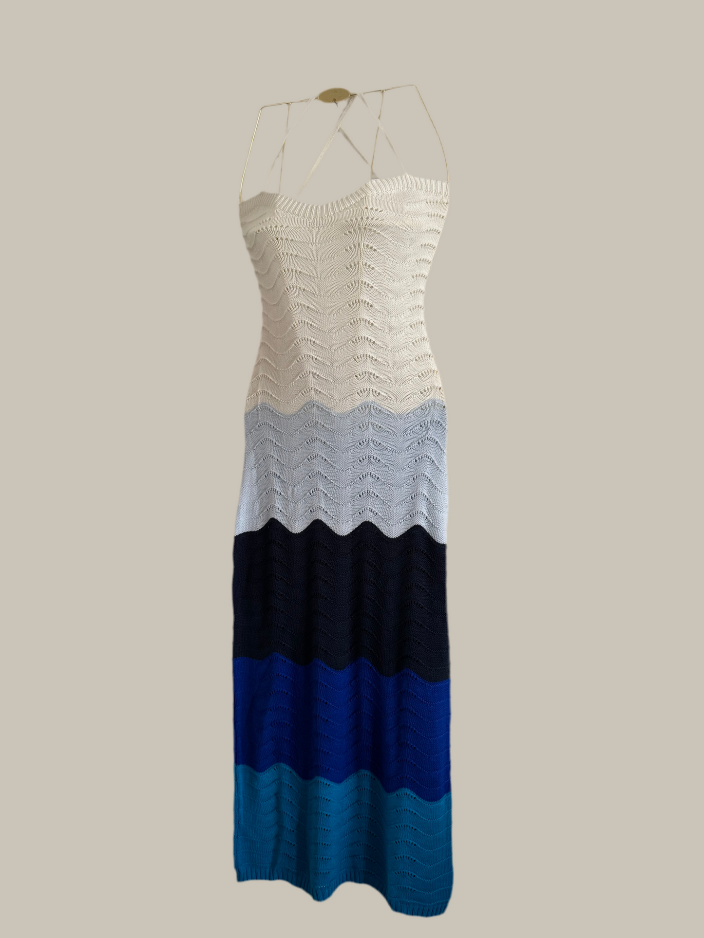 Arcoriris Azul Crochet Dress