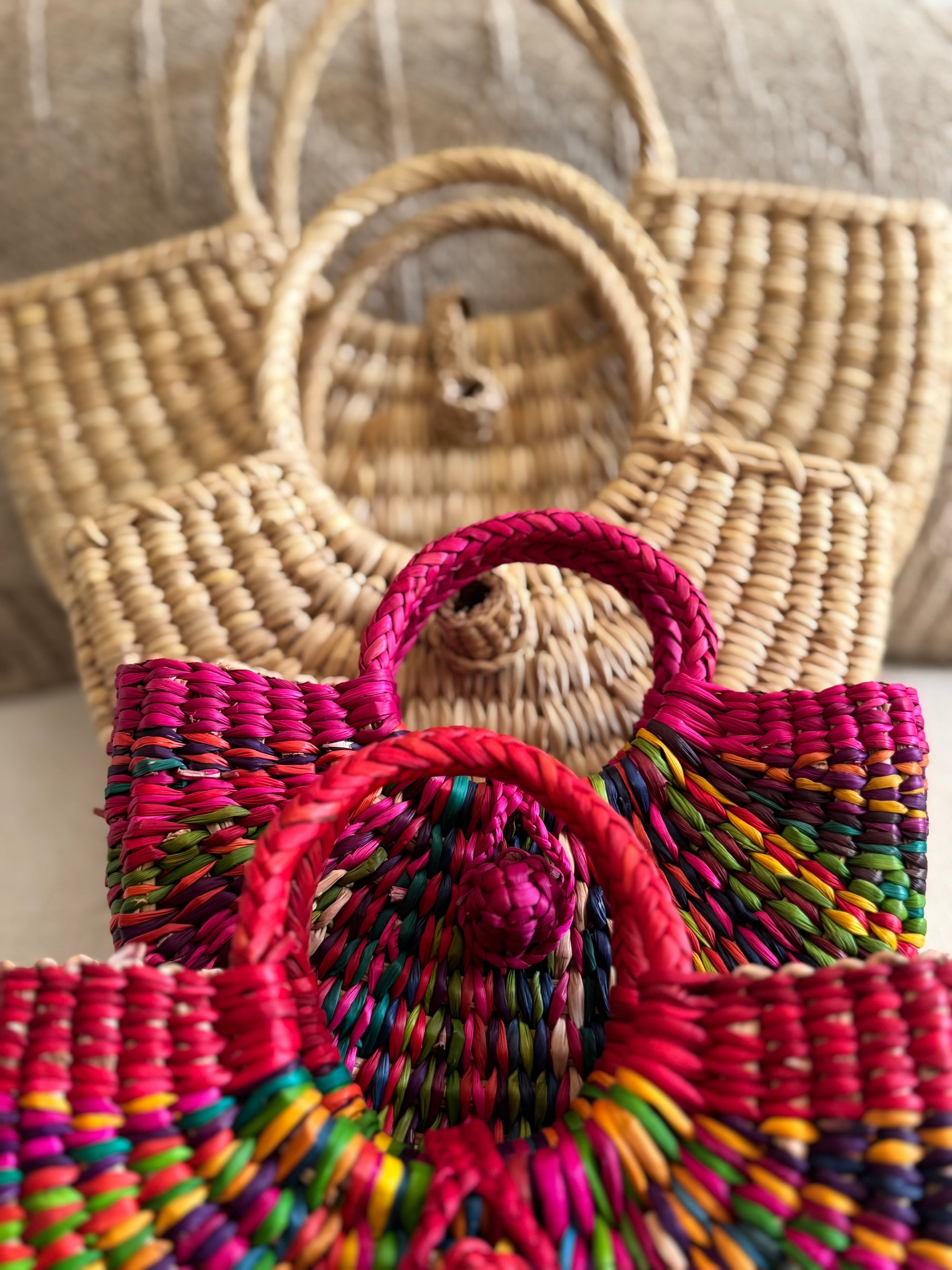 Lambayeque Handmade Artisanal Junco Reed Half-moon Bag - medium