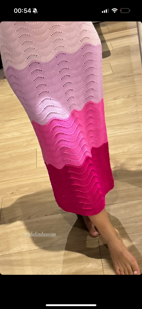 Arcoriris Rosa Tie-back Summer Dress