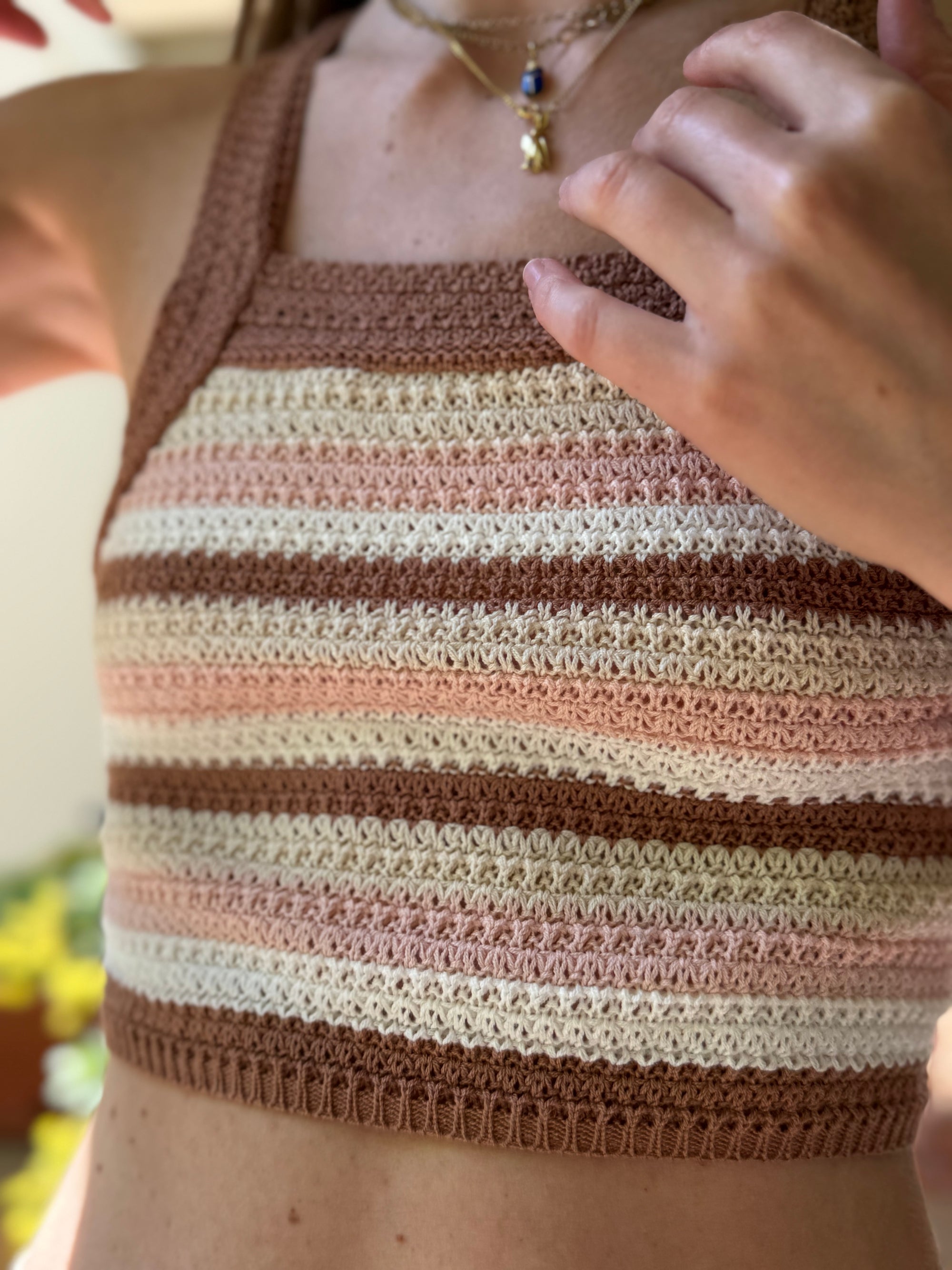 Tie-Back Crochet Crop Top