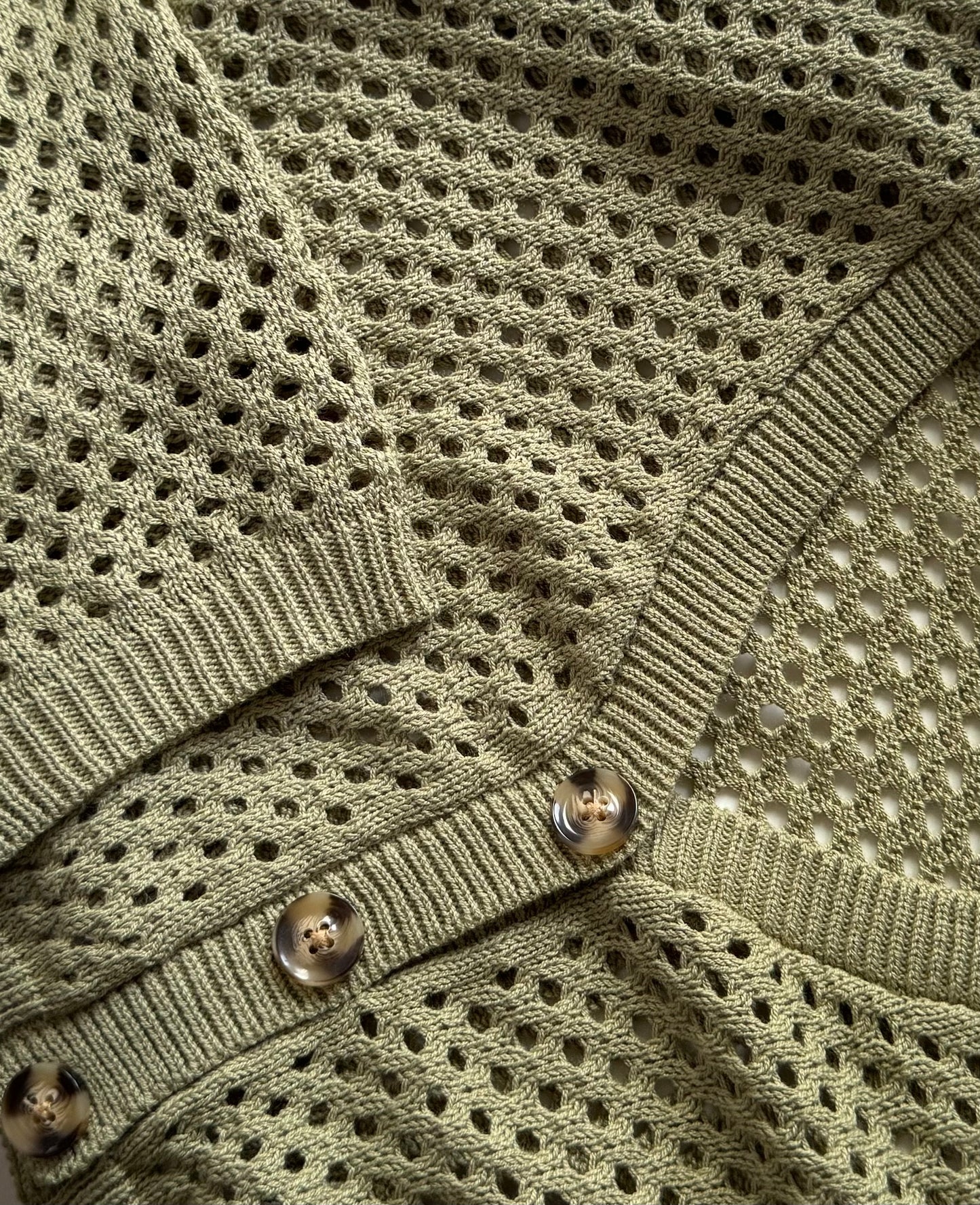 Zürich Button-up Crochet Cardigan One-size