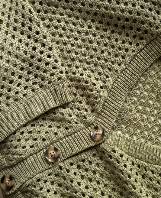 Zürich Button-up Crochet Cardigan One-size